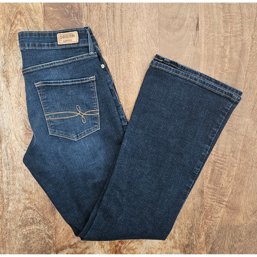 Denizen By Levi's Modern Bootcut Fit Jeans Womens 6S Dark Blue Denim Stretch